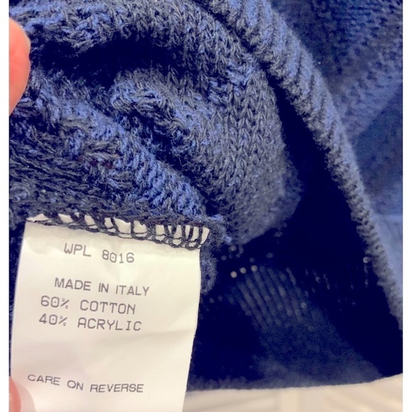 Riscatto mens V neck sweater large navy  like new - Picture 2 of 5